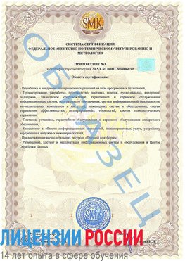 Образец сертификата соответствия (приложение) Железноводск Сертификат ISO 27001